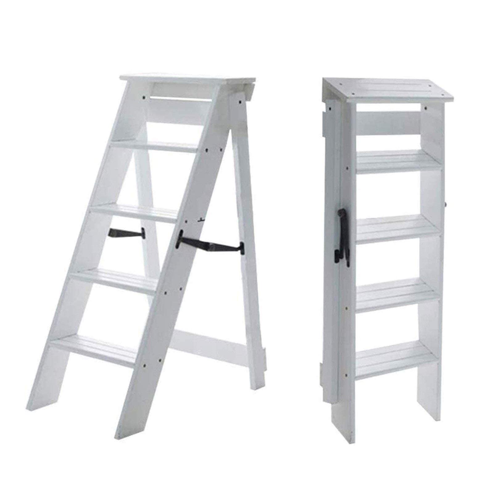 Tabourets pliants en bois blanc chaises d'échelles maison 5 marches