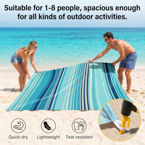 Beach Blanket Beach Mat Waterproof Picnic Camping Mat 79"x79" - image 2