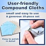 Tamiya Polishing Paste Fine Compound 87069＆Finishing Compound 87070＆Compound Applicator Cloths in Two Colors, 5 Sheets Each, Total 10 Sheets Set - Image 3