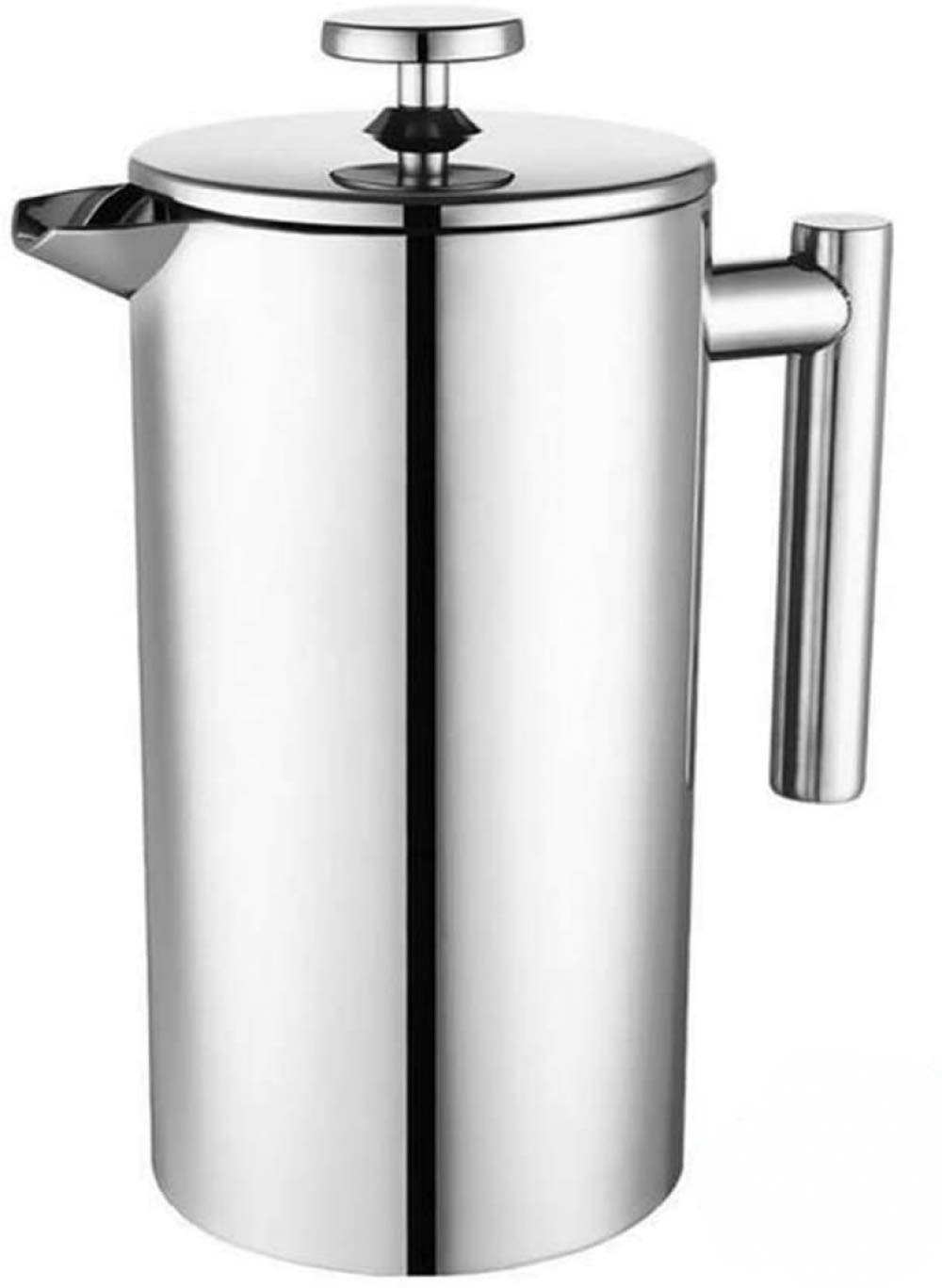 Cafetera con Filtro de Acero Inoxidable, cafetera, Sistema de Prensa Francesa con Las Paredes Dobles están Hechas de Acero Inoxidable 18/10,-1000ML