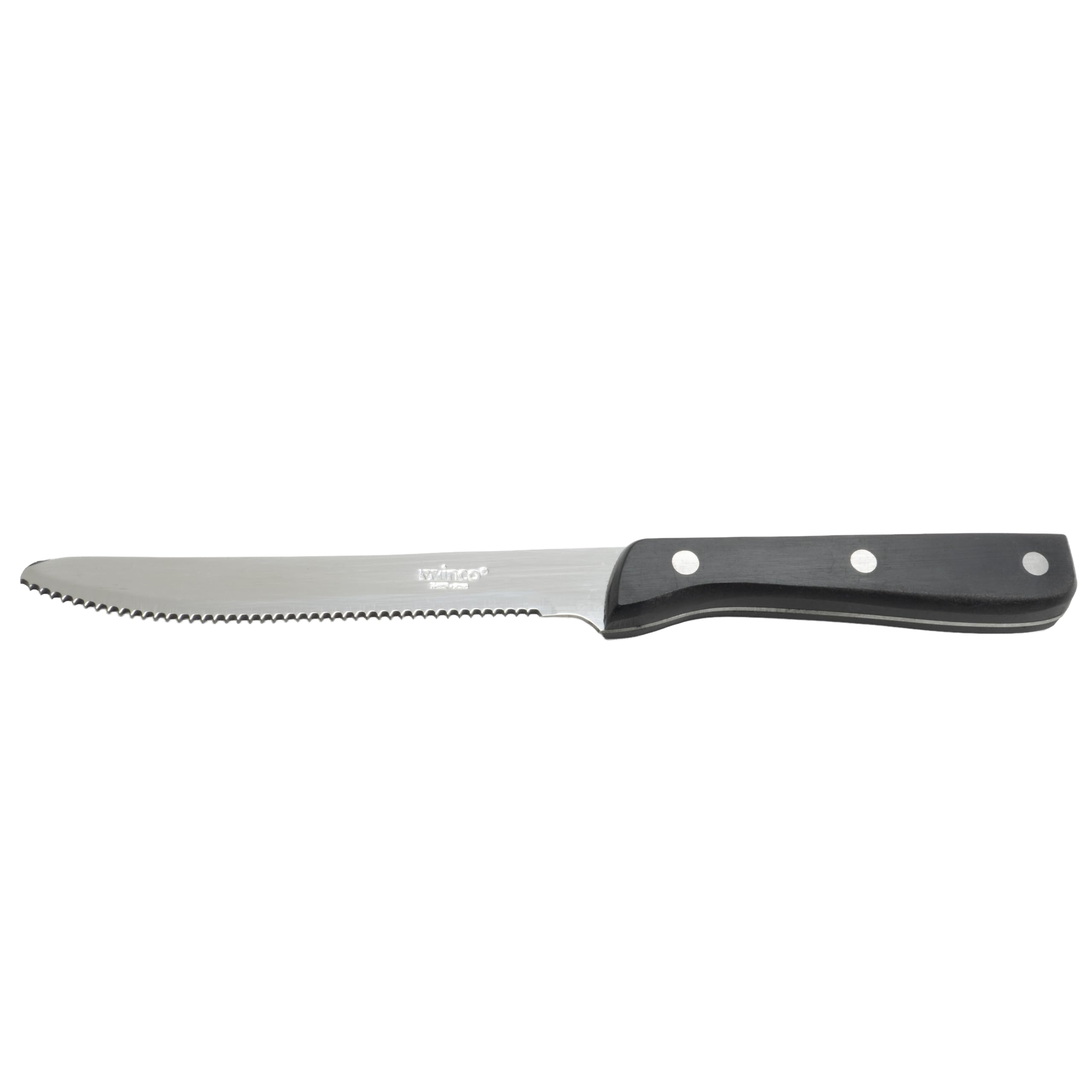 Winco 1 / 5" / Riveted Rounded Plastic Steak Knives