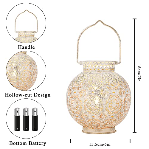 TRIROCKS Set di 2 lampade da Tavolo Marocchine in