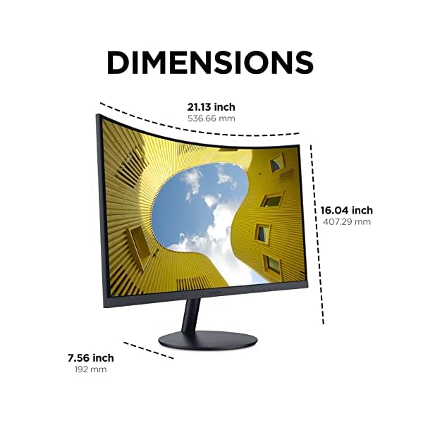 KOORUI Monitor Curvo - 23,6 Pulgadas Full HD (1920 x 1080 a 60 Hz, VA, 5 ms, Curvatura 1800R, HDMI, VGA, Antirreflejo, Eye Ease, Inclinación Ajustables, Monitor Gaming) Negro, 24N5C - Image 5