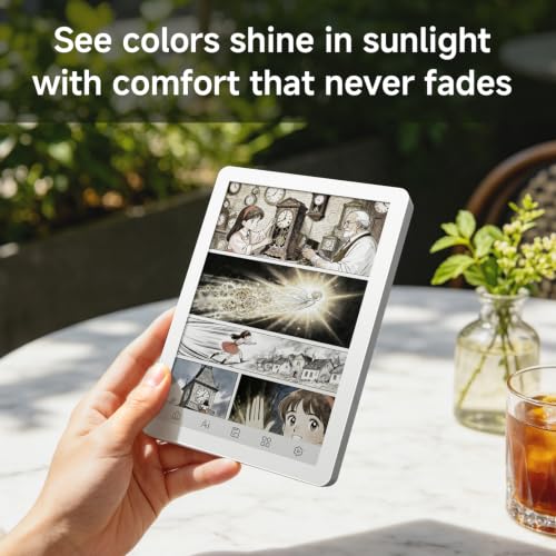Image of Bigme B6 Color E-Book Reader, 6 Inch E-Paper Tablet, 4GB+64GB Storage, Android 14, White (White)