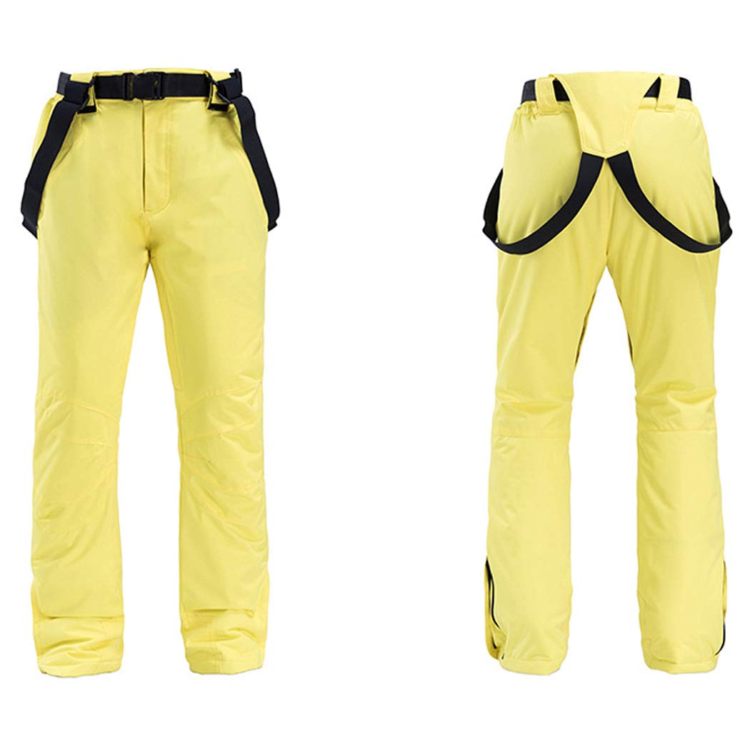 Himax Abbigliamento da sci per uomo donna impermeabile tuta da sci per uomini spessi caldo sci giacca da neve + snowboard pantaloni da sci Set giallo. L