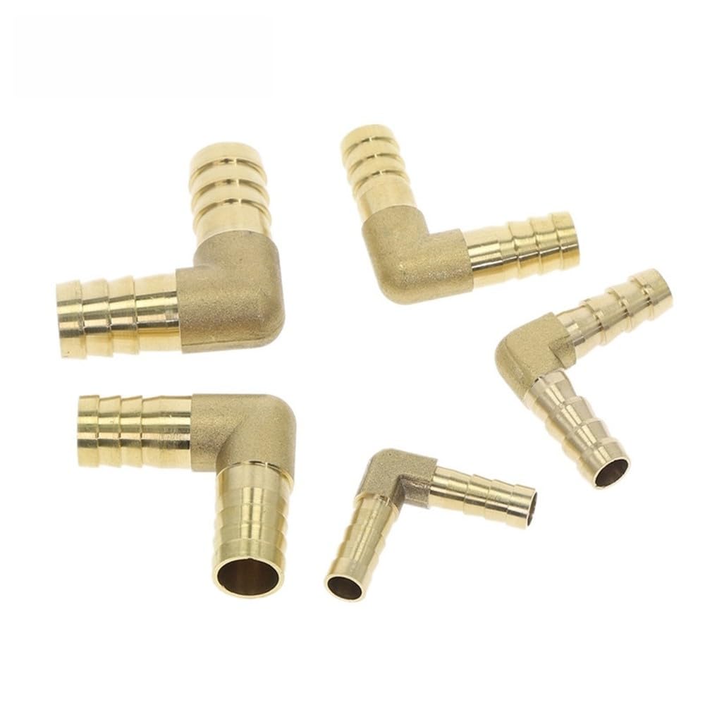 Raccord coudé en laiton pour tuyau d'arrosage, diamètre intérieur 4-16 mm, raccord cannelé en cuivre, adaptateur, 12 mm