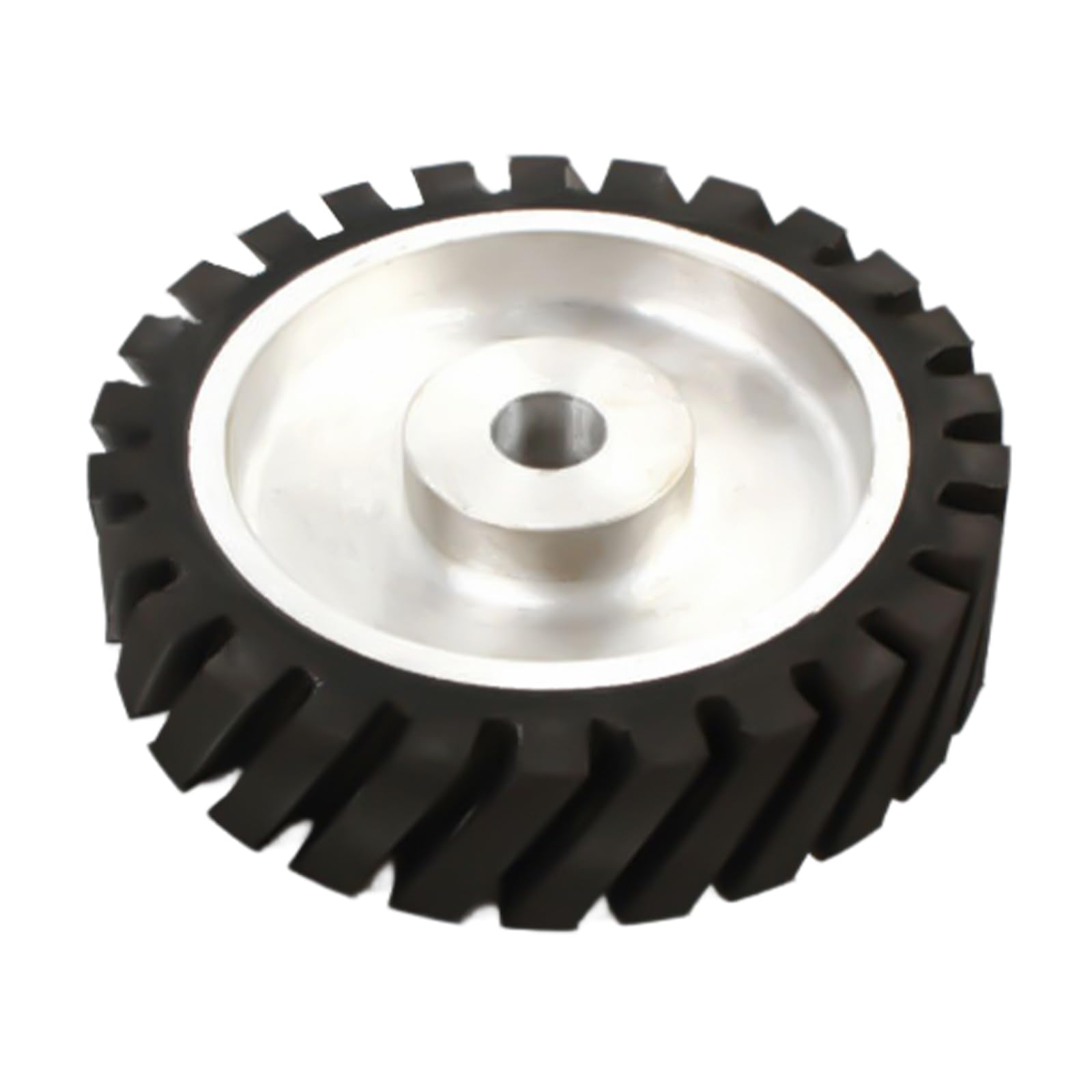 Ruota di contatto in gomma da 200 mm x 50 mm, ruota di contatto in gomma per levigatrice a nastro, levigatura, lucidatura, rimozione dello sporco in gruppi e utensili