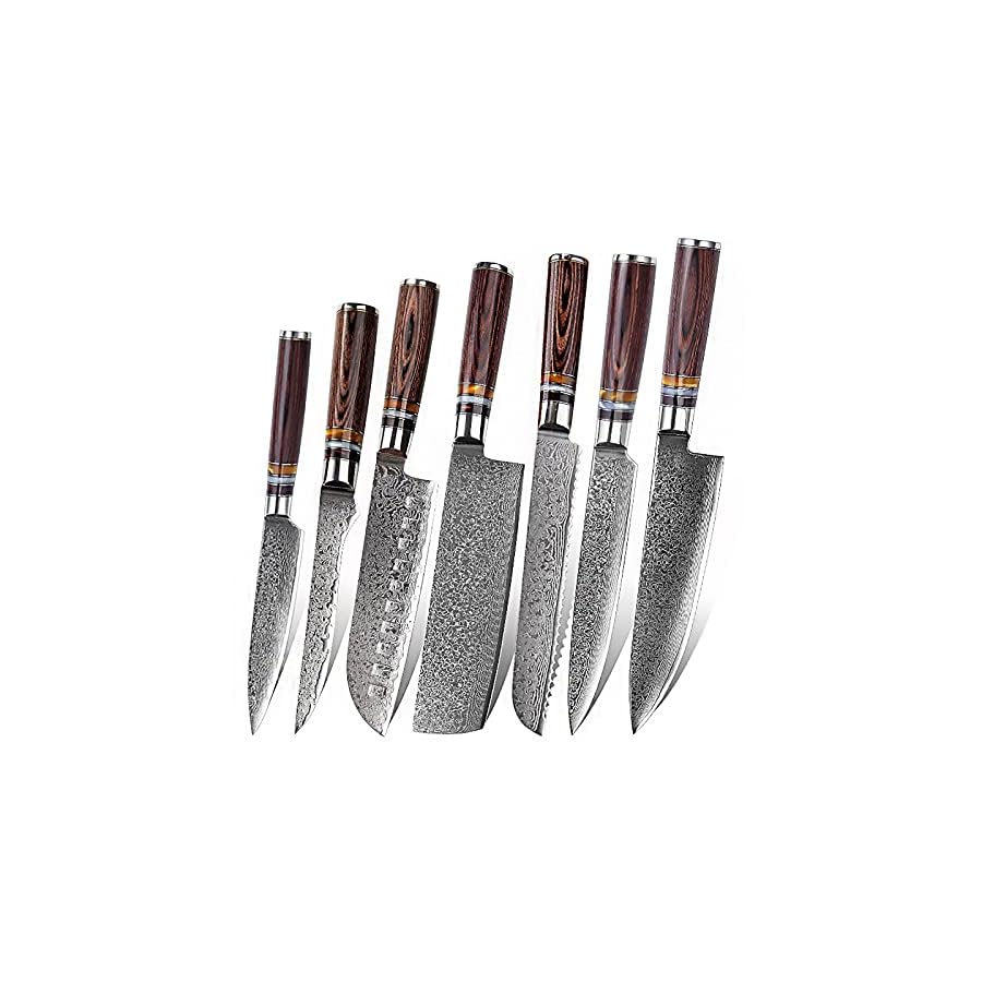 Kitchen-Knife-Sets-7-PCS-Damascus-Knife-Set-vg10-Japanese-Damascus-Steel-Kitchen-Knives-Full-Chefs-Set-Family-Cooking-Tools-MAYiT2855 Kitchen Knife Sets, 7 PCS Damascus Knife Set vg10 Japanese Damascus Steel Kitchen Knives Full Chef's Set Family Cooking Tools, MAYiT2855