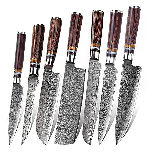 Set Cuchillos Cocina 7 Piezas Acero Inox Base