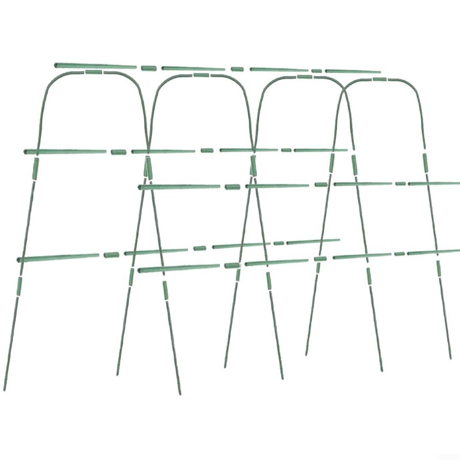 FACAIIO Enrejado de pepino en forma de U para plantas trepadoras, kit de soporte de jardín de 1,6 m x 1,2 m con marco de acero recubierto resistente al óxido para tomates, guisantes, uvas