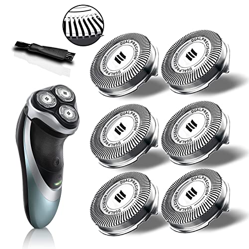 HQ8 Replacement Heads for Norelco Shavers, Compatible with Philips Norelco Razor and Aquatec Shavers OEM HQ8 Blades Upgraded (6-Pack)