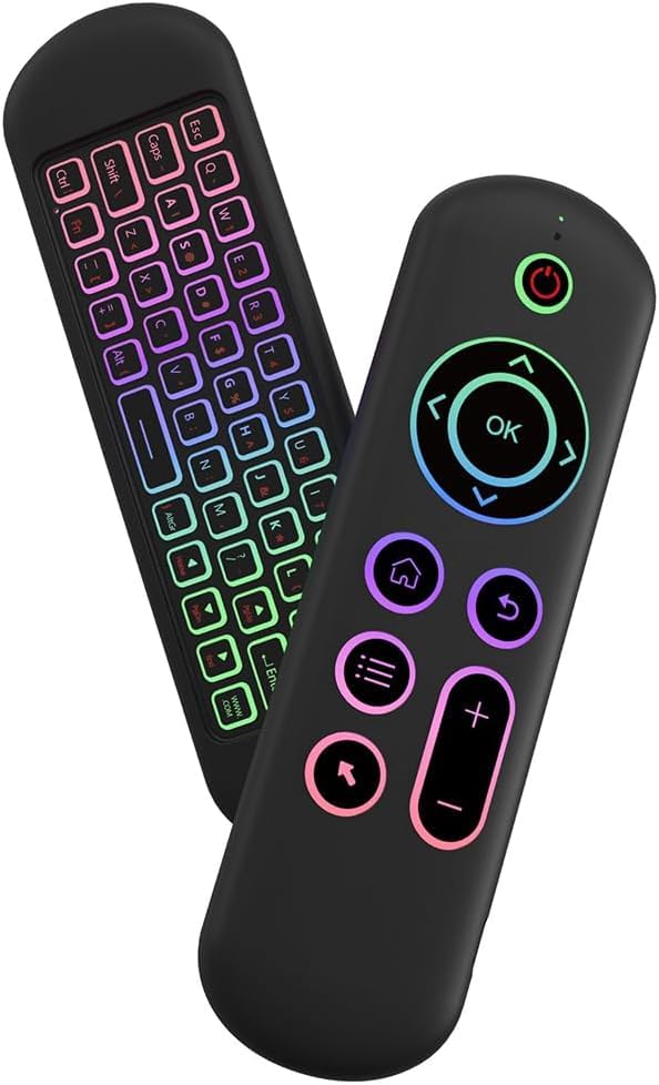 ETZIN Air Mouse Remote Control Mouse Wireless Mini Keyboard 2.4G & BT5.2 Motion Sensing Backlit Rechargeable Compatible with Android TV Box/PC/Smart TV/Projector/All-in-one PC/MAC Black-image-20