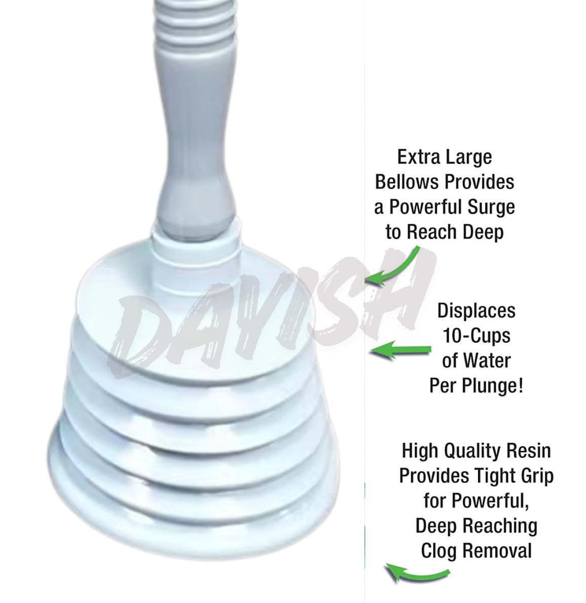 Dayish Sink Plunger for Toilet Bathroom Pipe Unblocked Cleaner Dredge Suction Device Pump for Wash Basin Household Rubber Suction Plunger for Bathroom, Kitchen, Toilet Dredging Bath Hoses Accessories 4