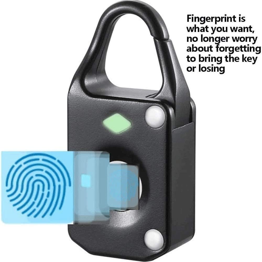 Candado inteligente con huella dactilar, Candado de huella digital for taquilla, mochila, maleta, gabinete, recargable por USB
