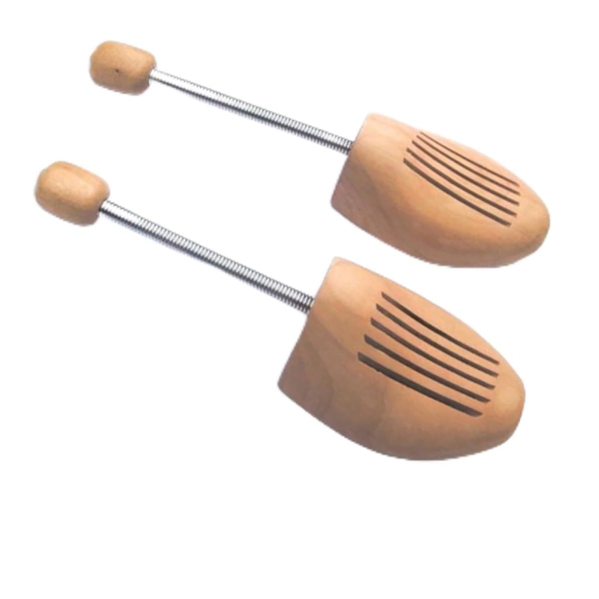 TOYANDONA 4 Pares de Hormas Ajustables de Madera y Metal para Zapatos, Diseño Resorte, Preventores de Arrugas para Hombre y Mujer, Talla 39-40