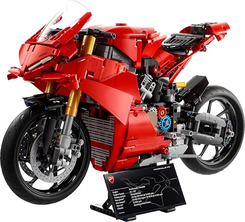 LEGO Technic La Moto Ducati Panigale V4 S - Moto à Construire pour Adulte, Homme et Femme - Blocs de Construction de véhicule - Idée de Cadeau pour Papa 42202