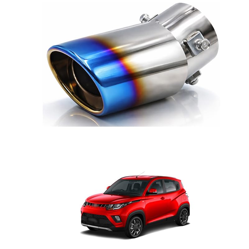 Universal Chrome Exhaust Tip, 1.5"–2.1" Inlet, Stainless Steel, Adjustable Car Muffler Decorative Tip, Fits Pipes Straight Pipe Kit Car Exhaust Tube Comfortable With KU-V100-image-17