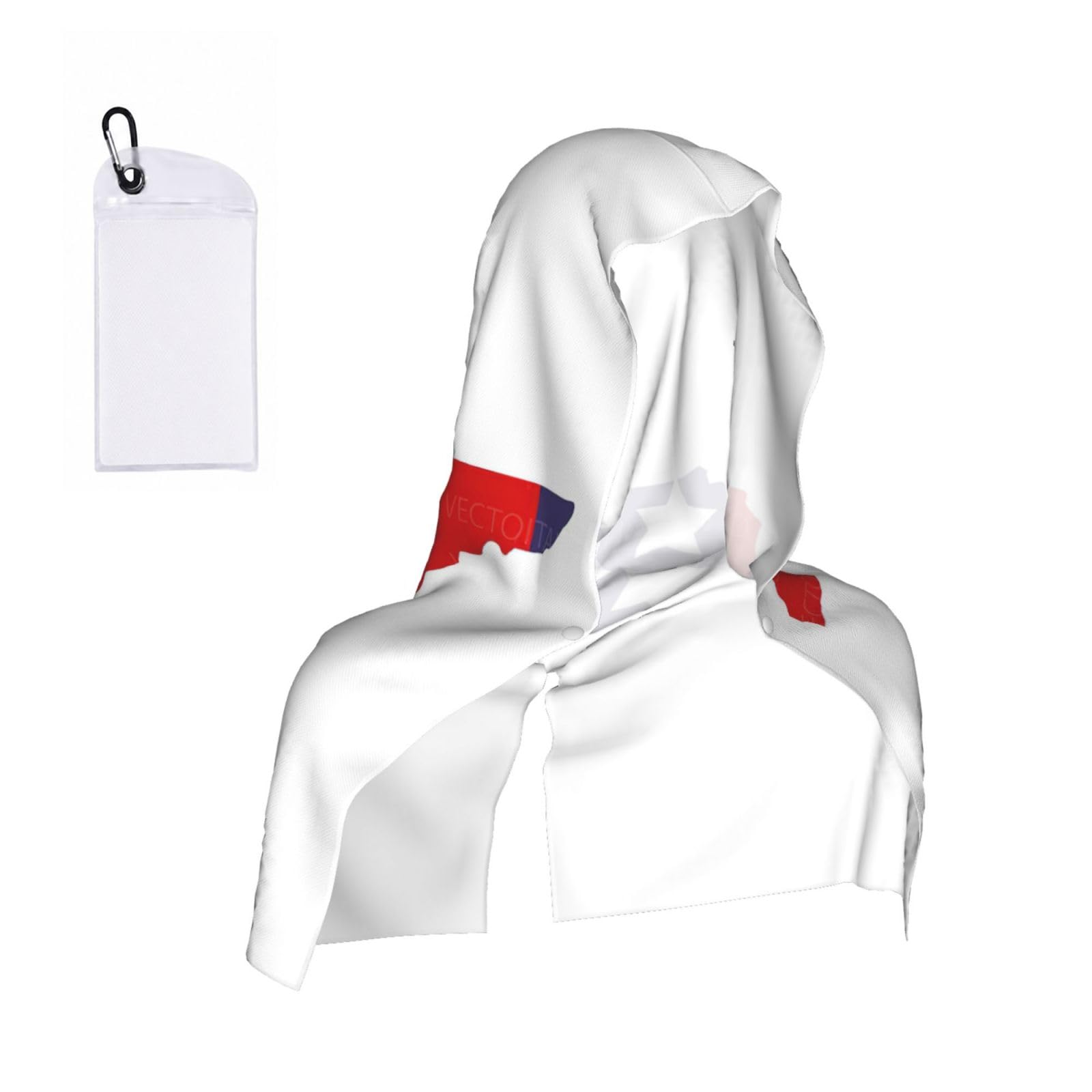 DUWAA Tennessee State Flag Map Print Cooling Hooded Sports Towel, 30×60cm Quick Drying Summer Cool Head Wrap For Neck And Face