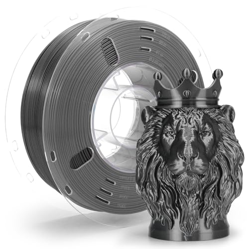 Image of VOXELAB Silk+ PLA Filament 1.75mm, Shiny Chrome-Like Finish with Enhanced Layer Adhesion, 1kg (2.2lbs) for Most FDM 3D Printers, Smooth & Flawless Printing(Metal Gray)