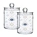 Kigai Magic Evil Eye 4PC Airtight Transparent Plastic Storage Jar, Food Storage Container Glass, Can Store Candy, Salt, Coffee Beans, With lid, Easy To Use