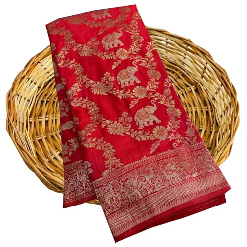 Image of Women's Maheshvari Original Pure Kanchi Pattu Kanjivaram Kanchipuram Art Dola Silk Saree Soft Banarasi Style Sari With Blouse Piece For Wedding