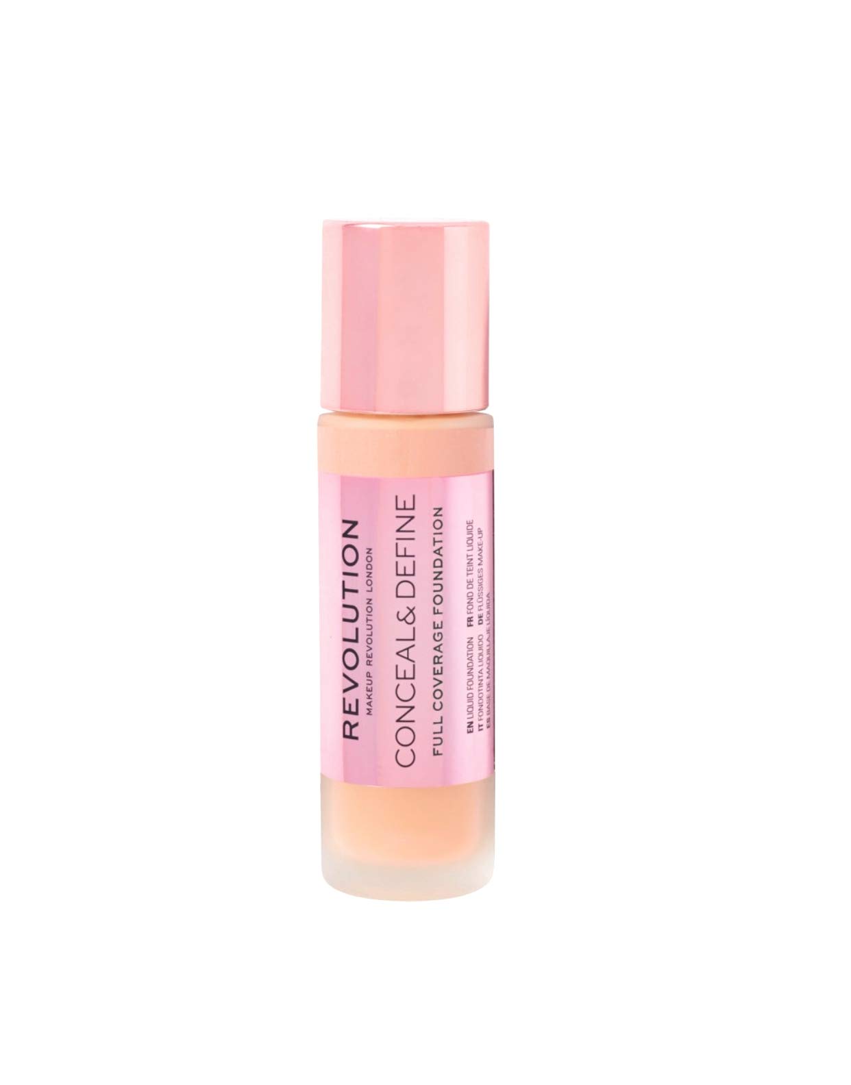 Revolution Make UP 4993-89111 Conceal & Define Full Coverage Foundation F9 23 ml for Adults, Designed for Polished Makeup and Nail Looks, 23 ml
