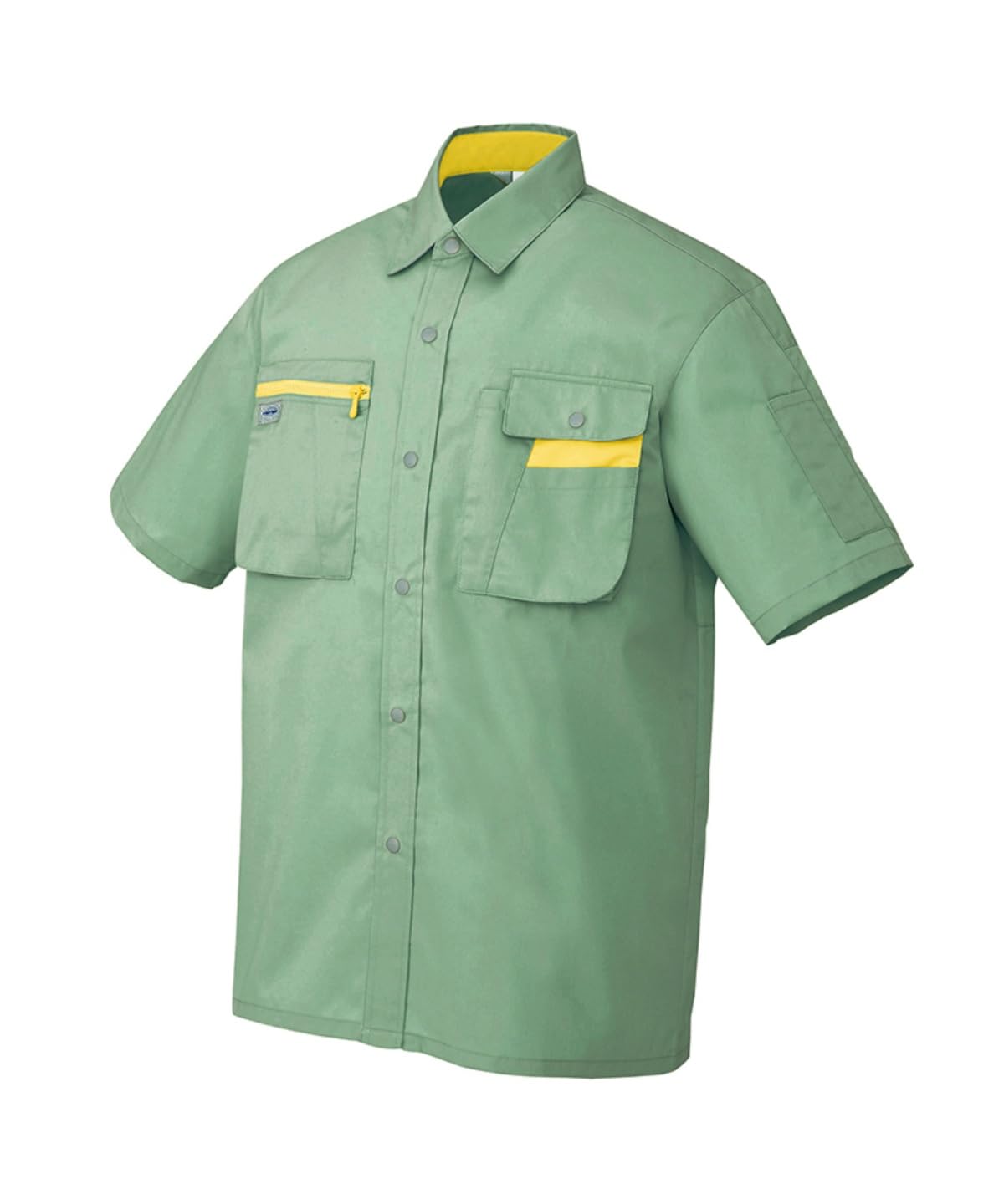 アイトス 半袖シャツ(春夏用) AZ-5326 030 オリーブ&times;マスタード 3Lサイズ