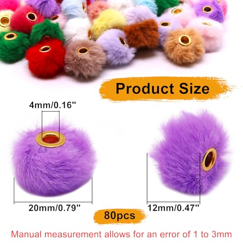 Pompons multicolores en fausse fourrure pour personnaliser vos accessoires