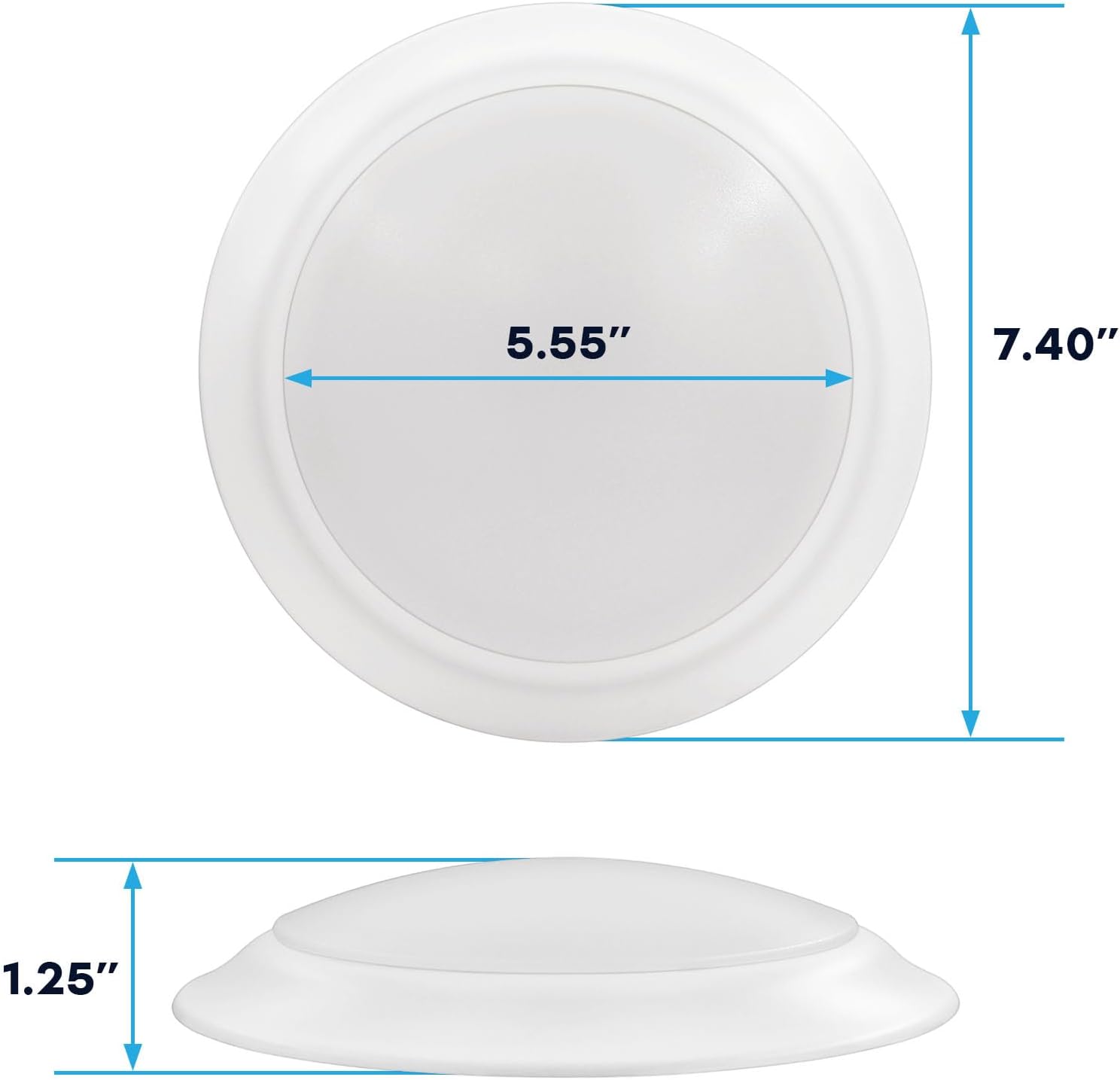 White 6-Inch LED Disk Light with Adjustable Color Temperature