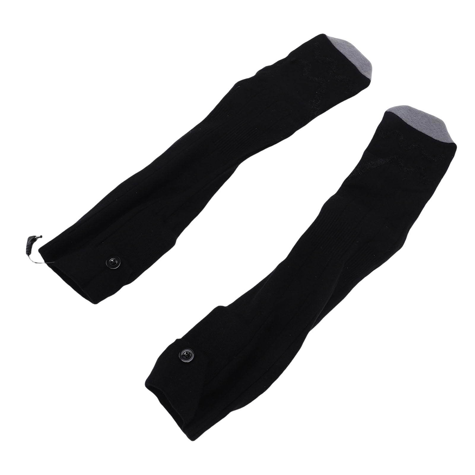 Srliya Chaussettes Chauffantes électriques, Batterie Rechargeable Réglable, Chauffe-Pieds pour l'hiver, Ski, Pêche, Camping, Noir et Gris