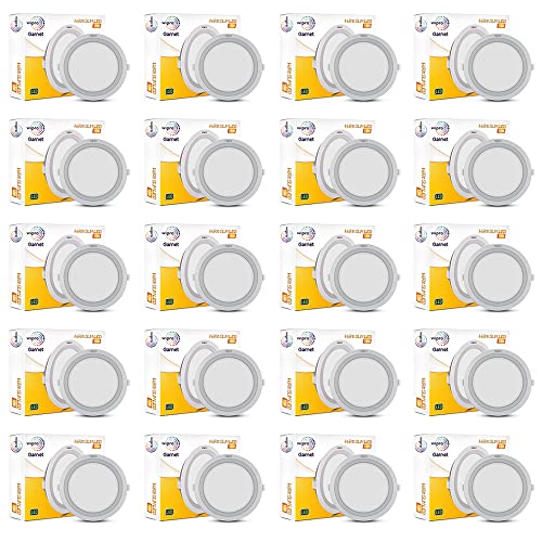 Image of Wipro Garnet 15W Round Led Wave Panel | Neutral White Light (4000K) | Ultra-Slim Design | Recessed Down Light for False Ceiling | Cutout - 150Mm | Pack of 20
