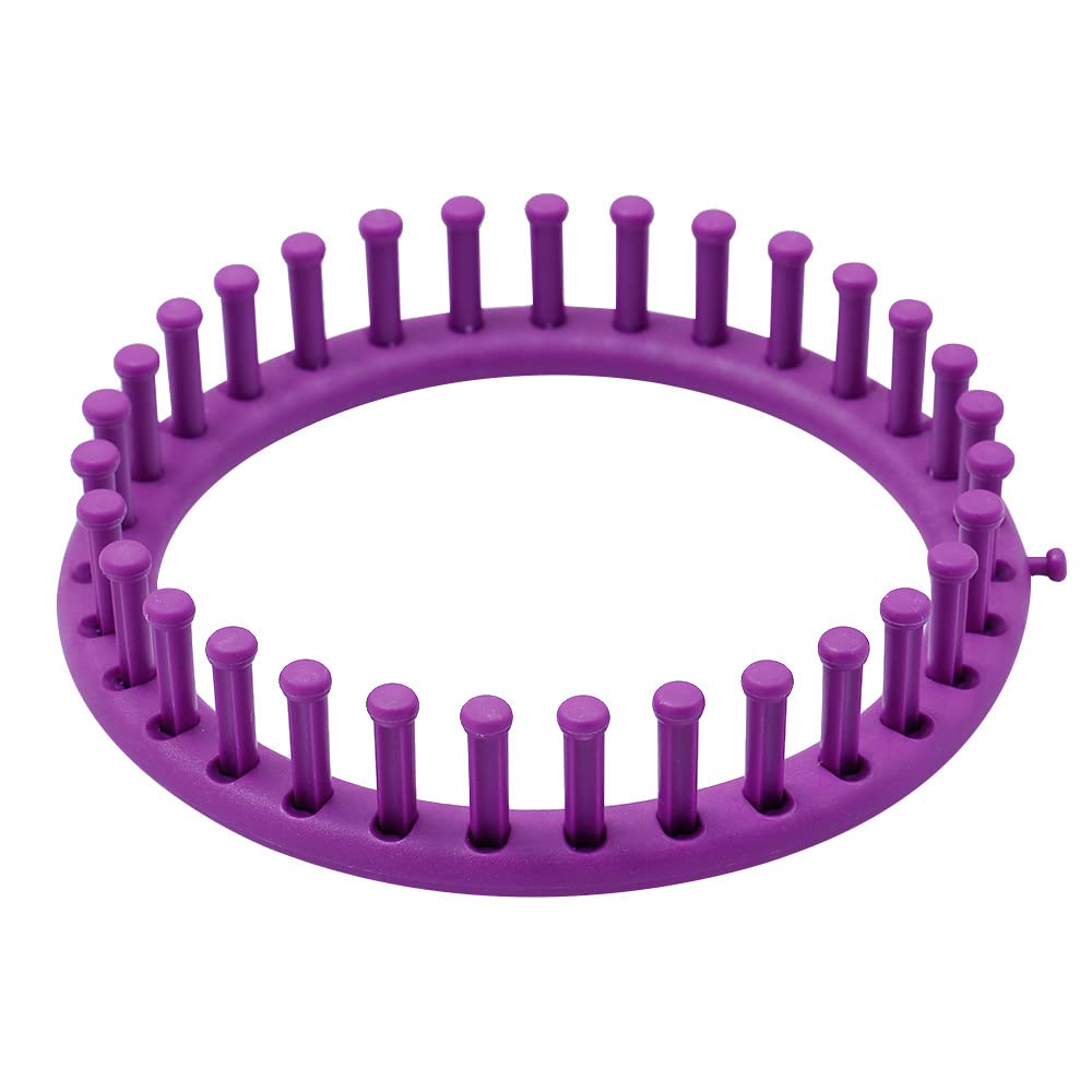 Telares De Tejer,Kit De Tejer Telar 4 PIEZAS Looms redondos de tejedor Bricolaje Kit de herramientas plástico círculo redondo sombrero bufanda suéter círculo telar mano tejer tejido de punto