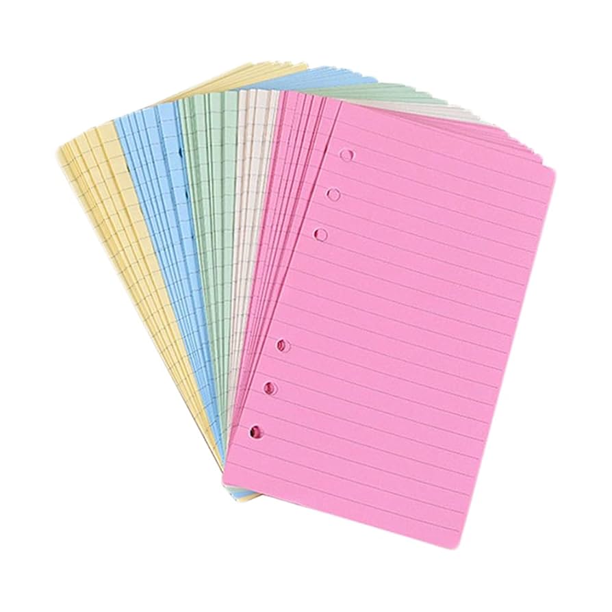 A6 Refill Paper, Loose Leaf, Ideal For Journals & Planners, Fits 6 Ring A6 Binder, 135 Sheets 270 Pages