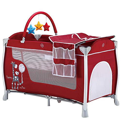 LISI Parque Cuna Bebe con Colchón, Plegable Jane Cuna de Viaje con...