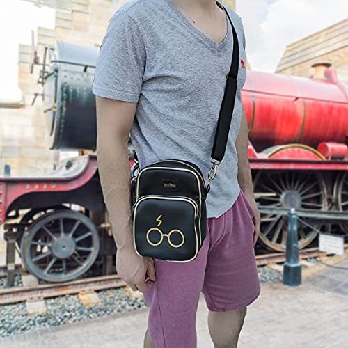 Bolsa Shoulder Bag Transversal Harry Potter Presente Geek cor:Preto