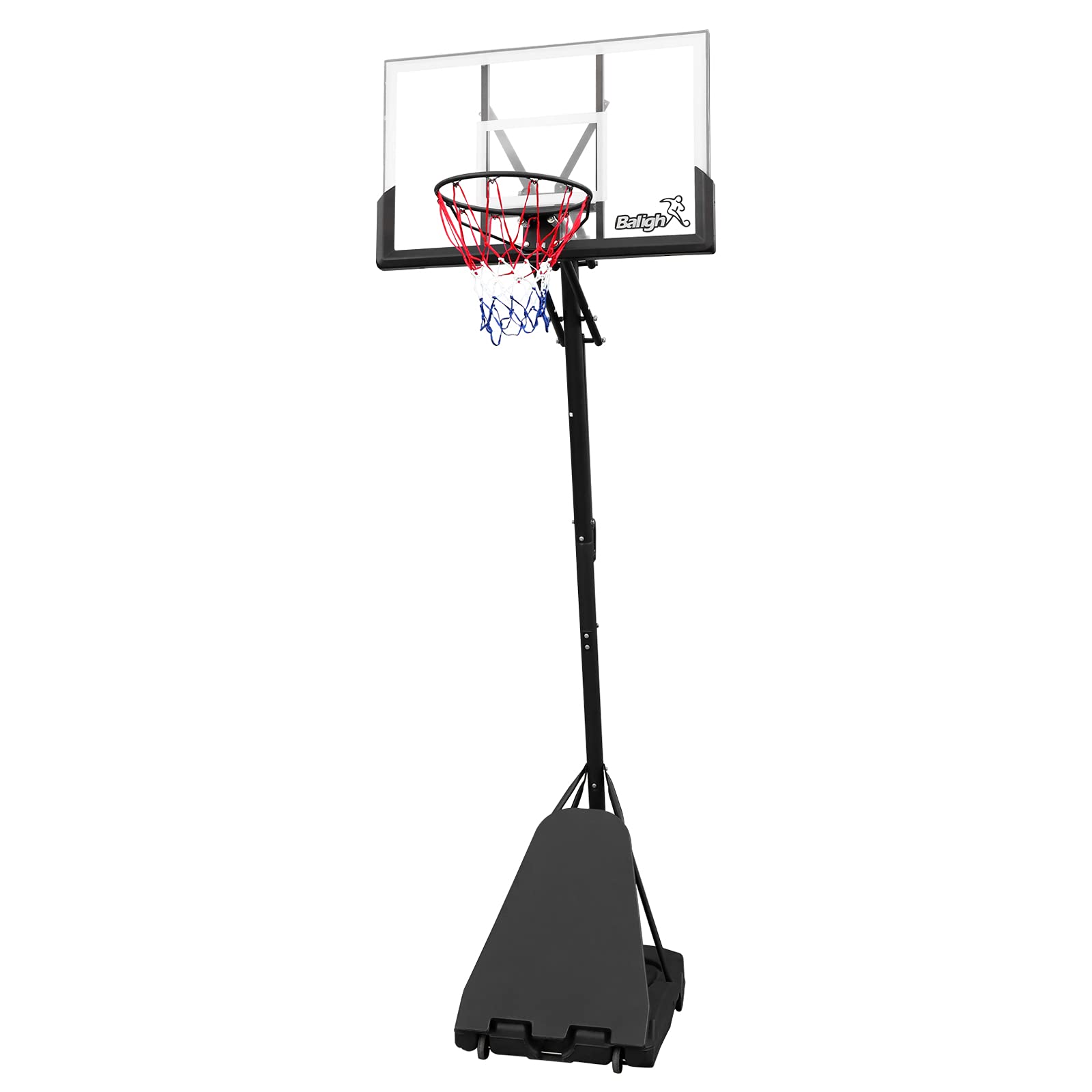 Basketball Hoop Outdoor,48" Backboard,7.5 to 10 ft High Adjustable,Protable Basketball Goal for Outdoor Sport
