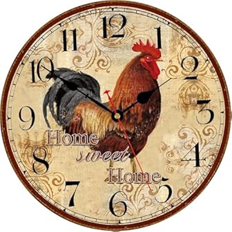 Wood Rooster Wall Clocks product image