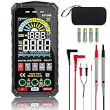 HOMELYLIFE Digital Multimeter Tester Smart auto-ranging 6000 Counts TRMS Voltmeter Color LCD Screen Electrical Measures Voltage Current Resistance Capacitance Circuit NCV Temperature Frequency