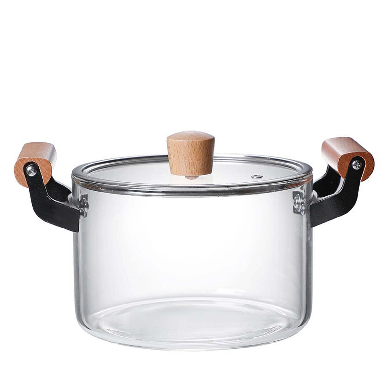 Vnook Olla de Vidrio, Olla de Vidrio for hervir Leche, Olla de Vidrio calentable, Utensilios de Cocina versátiles, for Calentar Leche y cocinar Pasta en restaurantes de cocinas domésticas(5.5L)