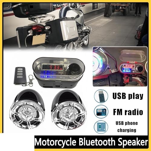 Parlante de Manubrio para Motocicleta Audio 12V MP3 FM miniatura 2