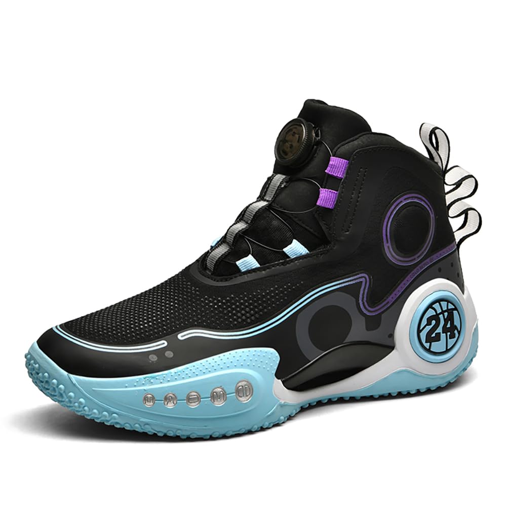 Bolognifi Chaussures de Basket-Ball for Hommes, idéales for l'entraînement Sportif en extérieur, avec Maintien la Cheville et Amorti antidérapant Équipement de Basketball