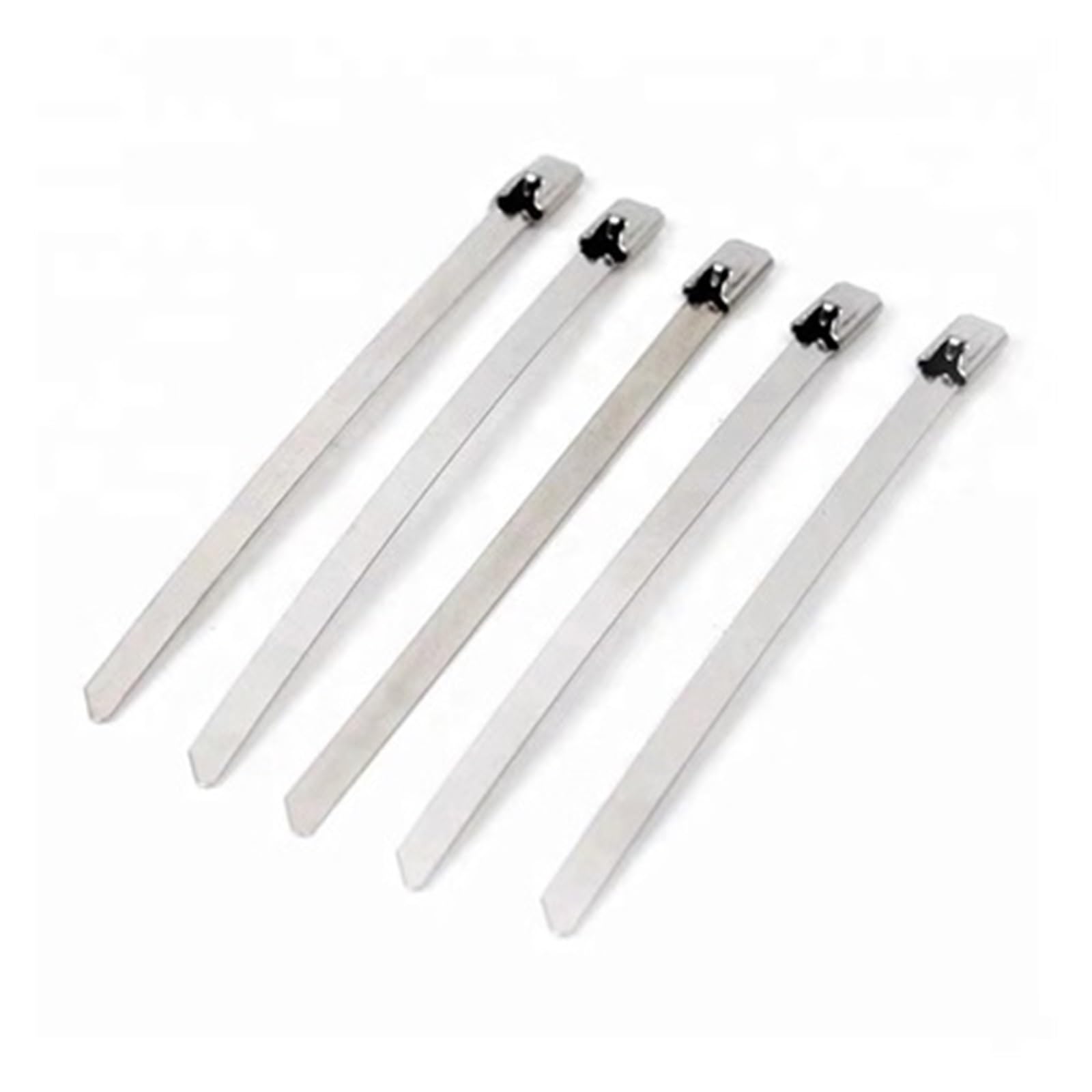 Fascette in acciaio inossidabile 100 fascette stringicavo in acciaio inossidabile fascette for tubi di induzione, larghezza 7,9 mm, materiale 304, 100-450 mm.(7.9x250mm)