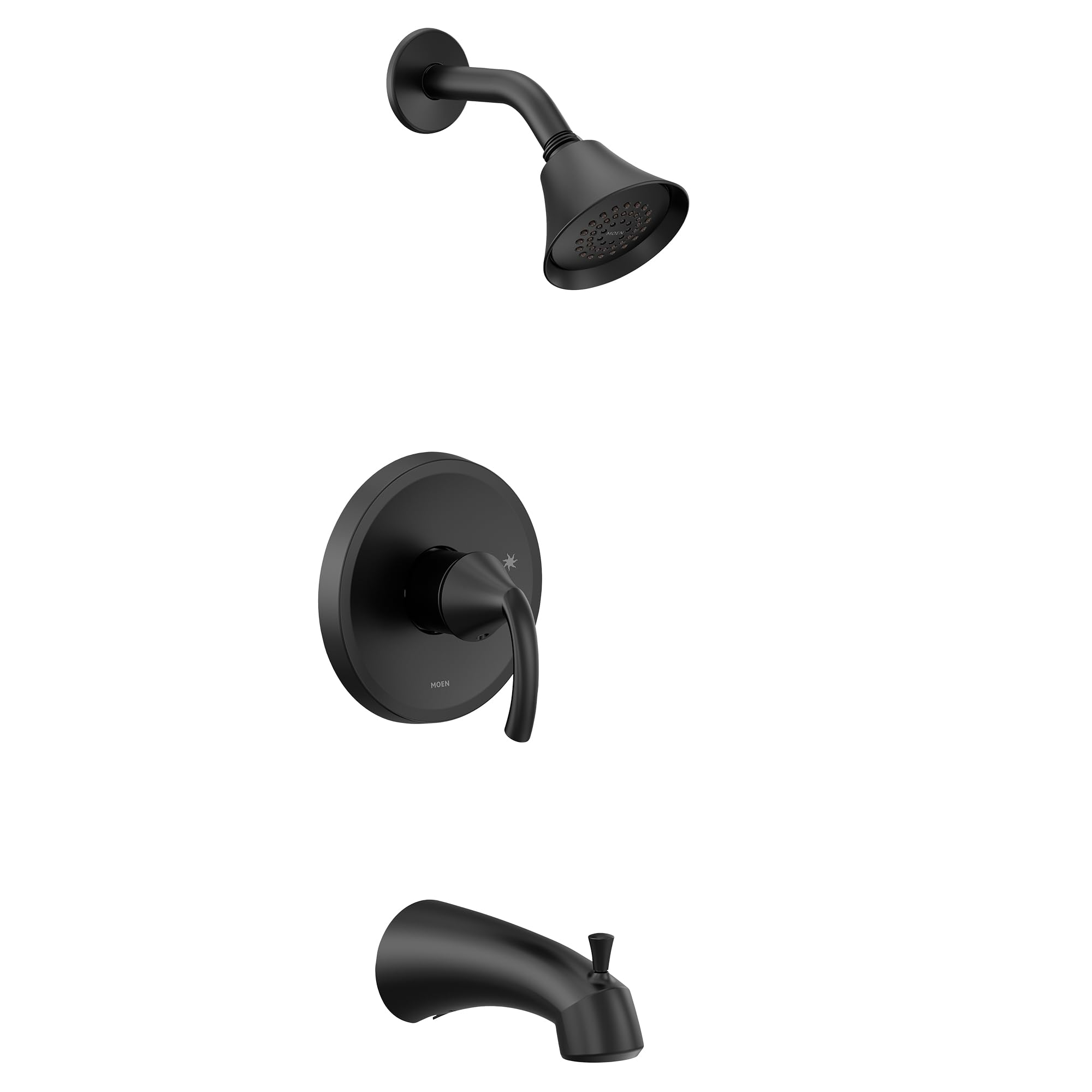 Garniture douche Glyde Moen noir mat : l'élégance épurée d'une salle de bain moderne