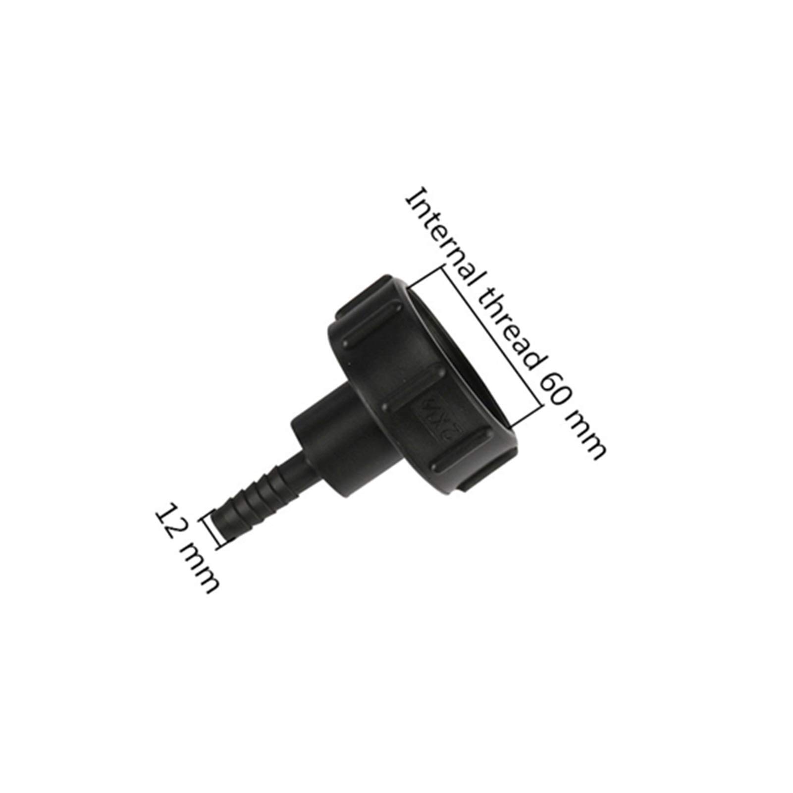 Juego de 5 conectores de tubo de 1/5.1 cm 3/10.2 cm 2.5 cm 3.2 cm 3.8 cm 5.1 cm 5.1 cm con rosca gruesa S60 para reemplazo de grifo de tanque de fontanería de jardín