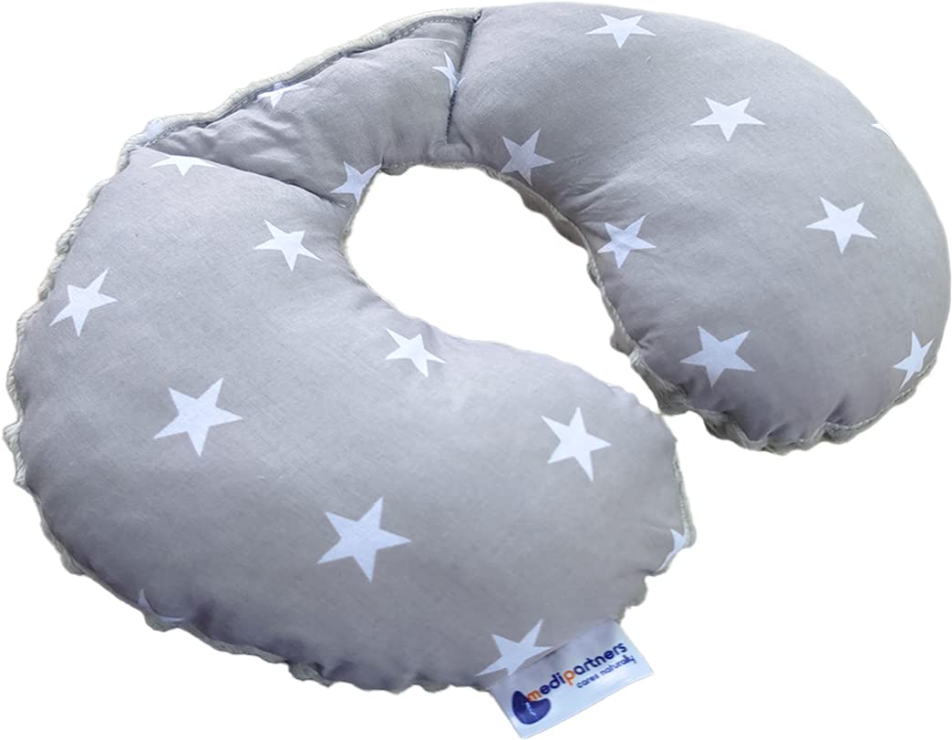 Medi Partners Neck Cushion for Baby 100% Cotton/Plush Baby Neck Cushion for Stroller Car Ride Travel Sleep Neck Pillow Snooze Roll
