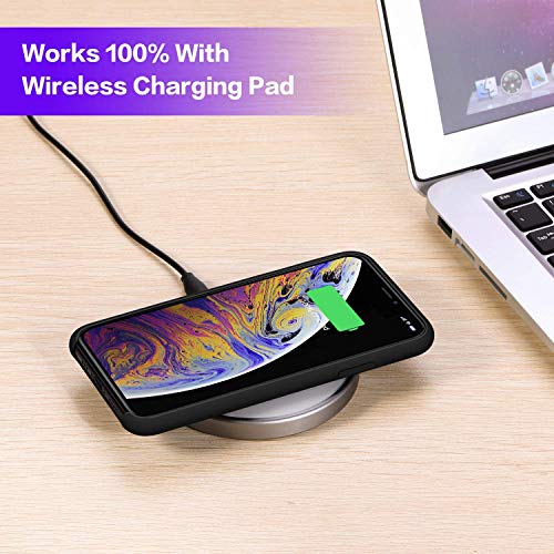 Image of REALCASE iPhone X | iPhone Xs Back Cover Case | Full Protective Liquid Silicone | Shockproof Case Back Cover for iPhone X /Xs [S-Black]