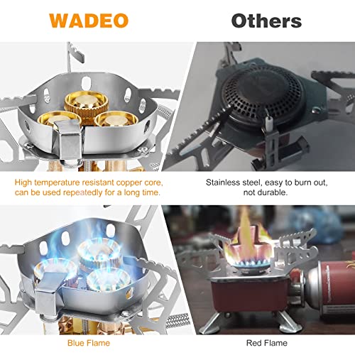 WADEO-6800W-Windproof-Camping-Gas-Stove-Small-Camping-Stove-with-Piezo-Ignition-1LB-Propane-Tank-Adapter-Butane-Adapter-for-Outdoor-Cooking-Picnic-Camping-and-Hiking