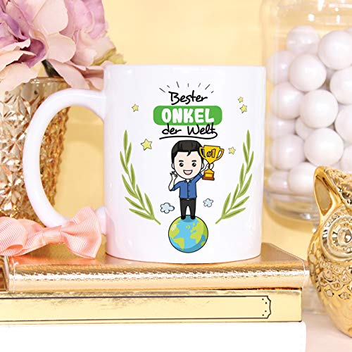 MUGFFINS (Taza en alemán) Taza de café del tío/taza/taza Taza de café hermosa y divertida - El mejor tío del mundo - 350… - Imagen 7