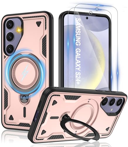 Coque Samsung S24 Plus MagSafe avec béquille rotative 360 et protection écran