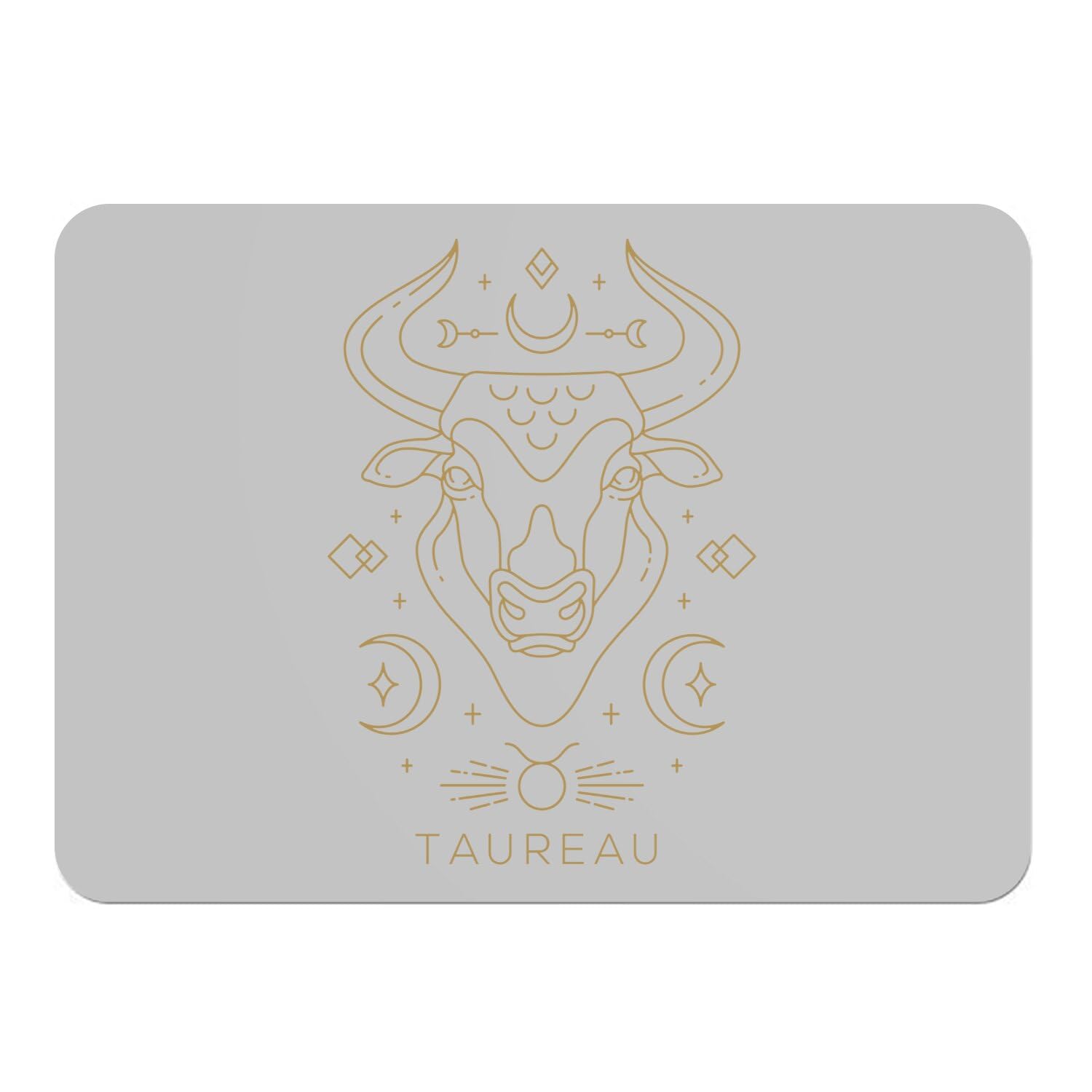 Sets de table gris taureau par 4 pour repas astro chic